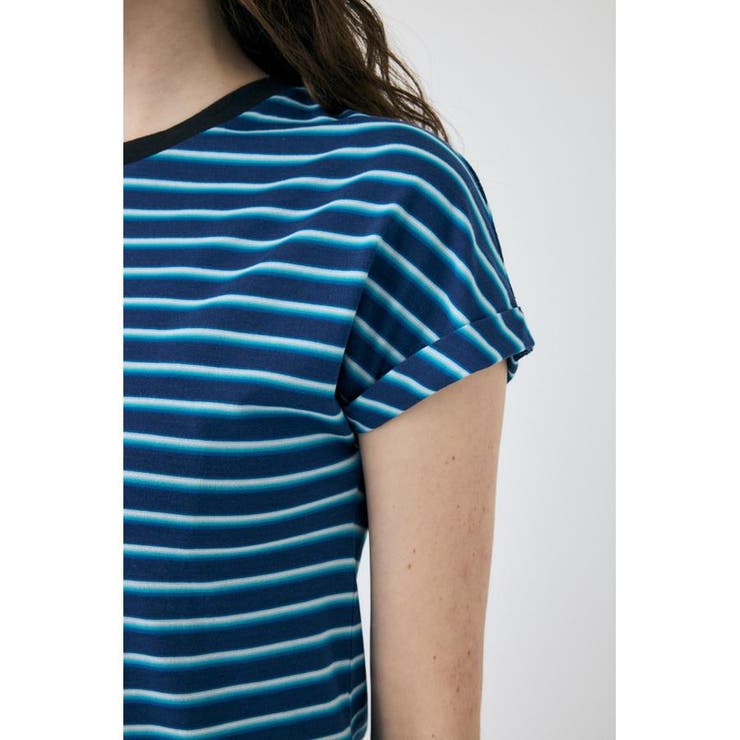 ROLL SLEEVE マルチストライプ TEE | MOUSSY OUTLET | 詳細画像9 