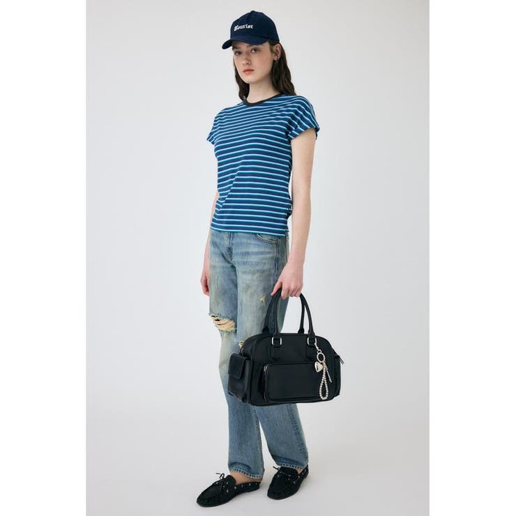 ROLL SLEEVE マルチストライプ TEE | MOUSSY OUTLET | 詳細画像1 