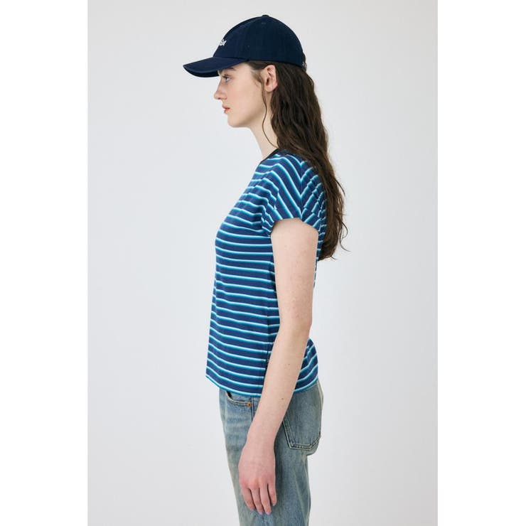 ROLL SLEEVE マルチストライプ TEE | MOUSSY OUTLET | 詳細画像6 