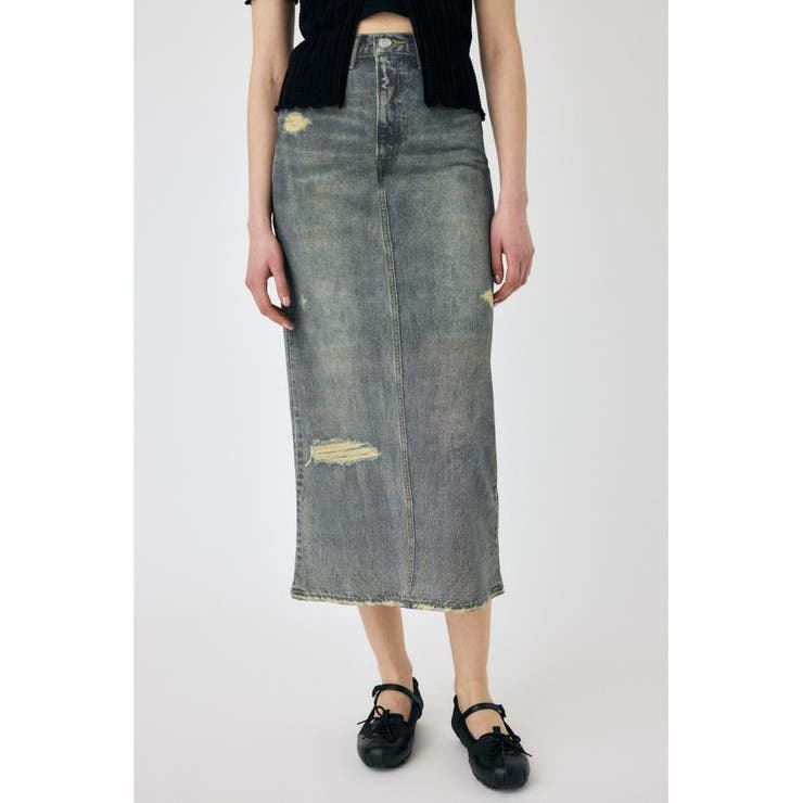 BLU | DENIM PRINT TRANSPARENT スカート | MOUSSY OUTLET