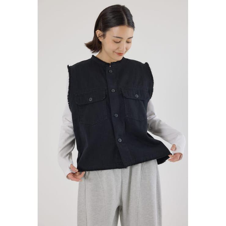 BLK | バックフリルベスト | RODEO CROWNS WIDE BOWL