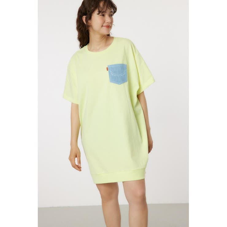 Oblong Logo デニムアップリケTワンピース | RODEO CROWNS WIDE BOWL | 詳細画像12 