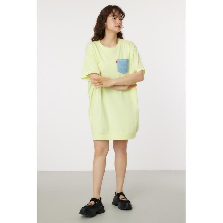 Oblong Logo デニムアップリケTワンピース | RODEO CROWNS WIDE BOWL | 詳細画像16 