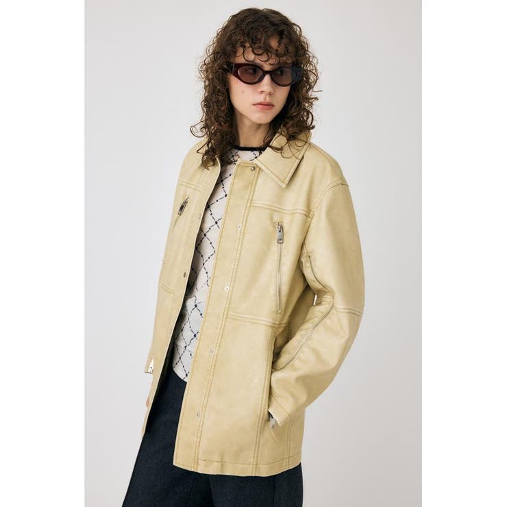 AGED F/LEATHER MIDDLE ジャケット | MOUSSY OUTLET | 詳細画像17 