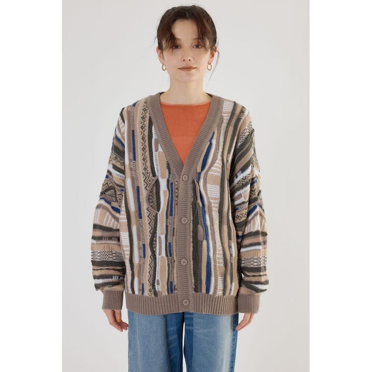 3Dマルチカラーニットカーディガン | RODEO CROWNS WIDE BOWL | 詳細画像15 