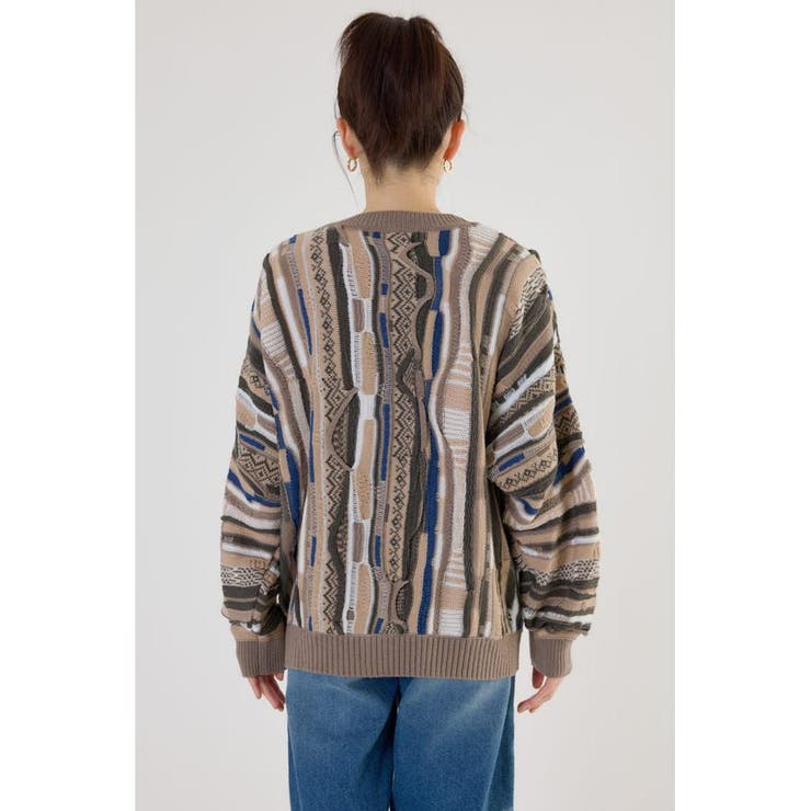 3Dマルチカラーニットカーディガン | RODEO CROWNS WIDE BOWL | 詳細画像17 