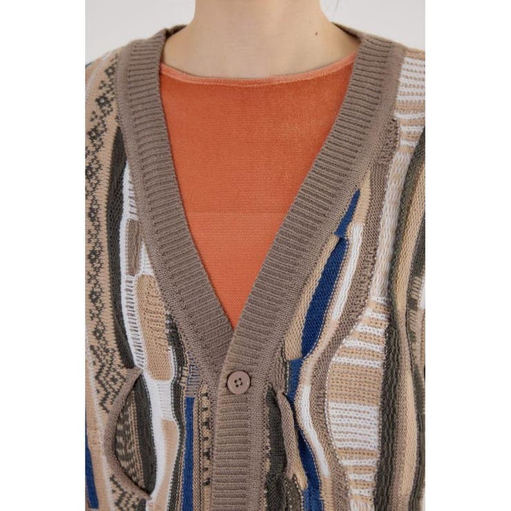 3Dマルチカラーニットカーディガン | RODEO CROWNS WIDE BOWL | 詳細画像18 