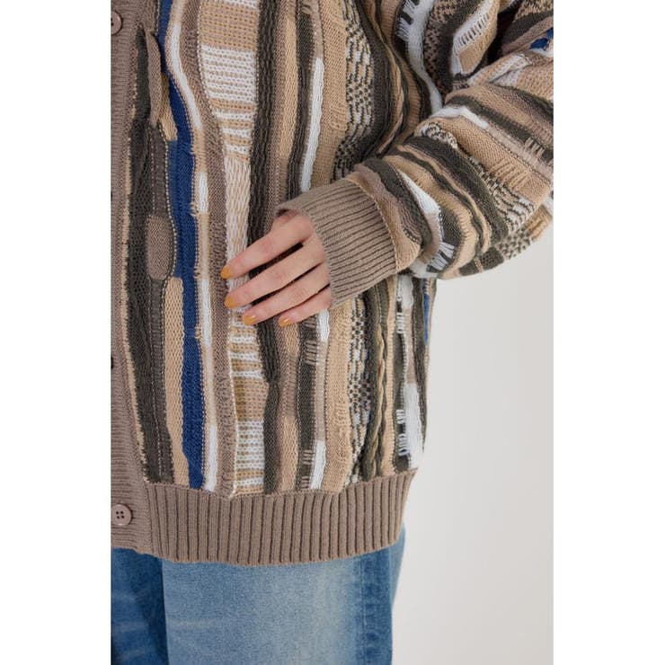 3Dマルチカラーニットカーディガン | RODEO CROWNS WIDE BOWL | 詳細画像19 