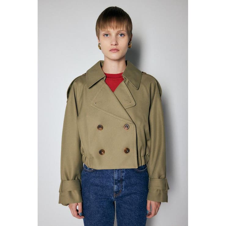 BEG | SHORT TRENCH コート | MOUSSY OUTLET