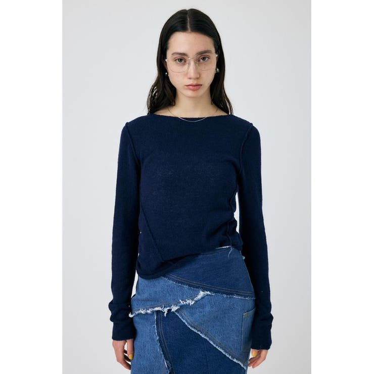 D/NVY3 | LOOSE KNIT ロングスリーブTEE | MOUSSY OUTLET