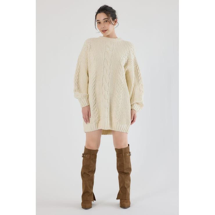 ケーブルモールニットワンピース | RODEO CROWNS WIDE BOWL | 詳細画像5 