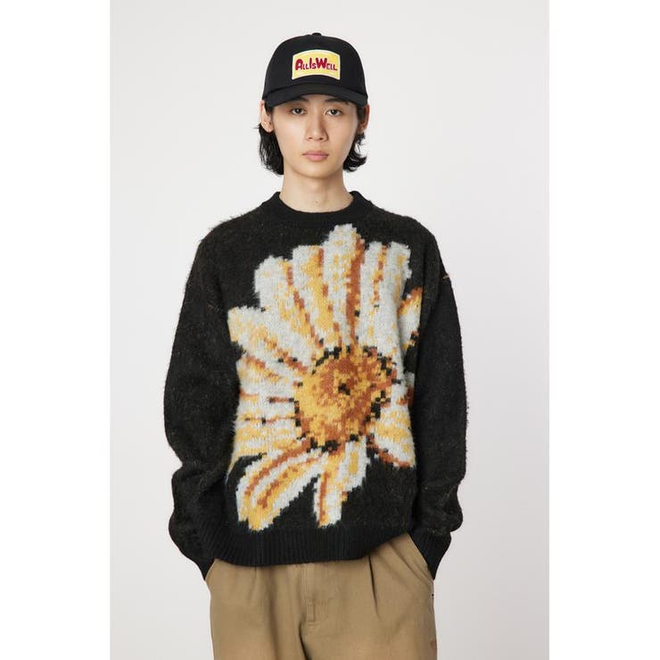 BLK | ビッグフラワーニット | RODEO CROWNS WIDE BOWL