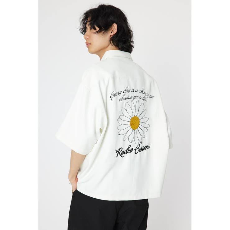 WHT | バックデイジーシャツ | RODEO CROWNS WIDE BOWL