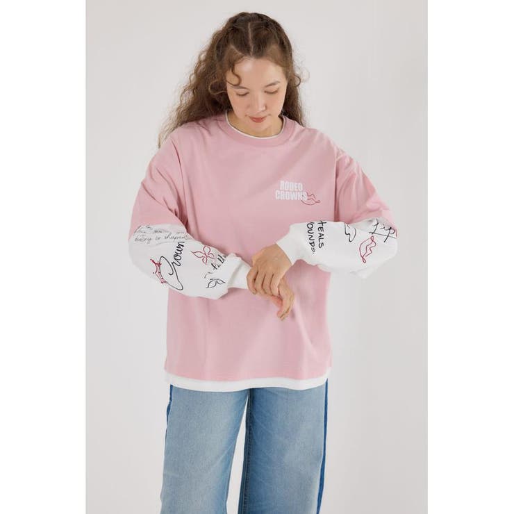 オーバーロゴレイヤードロングスリーブTシャツ | RODEO CROWNS WIDE BOWL | 詳細画像26 