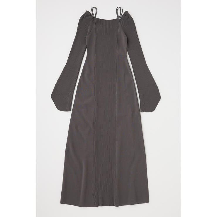 C.GRY | SQUARE NECK ロングニットドレス | MOUSSY OUTLET