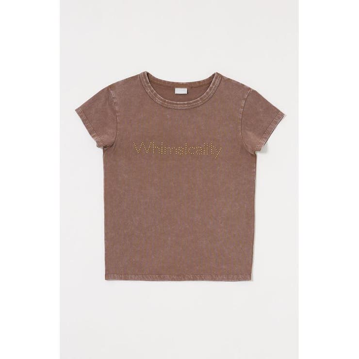 BRN | STUDS LOGO TEE | MOUSSY OUTLET