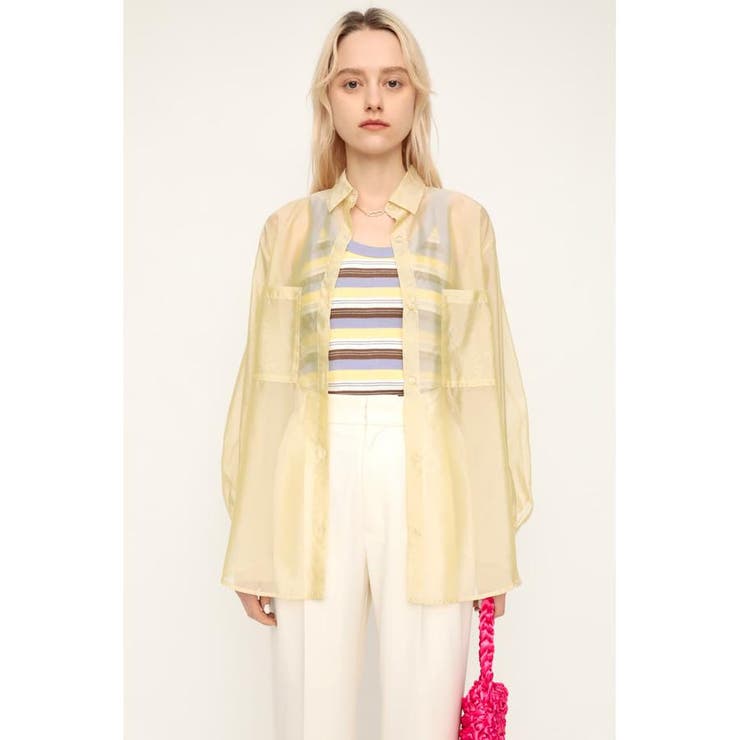 L/YEL1 | SHINY SHEER シャツ | SLY OUTLET