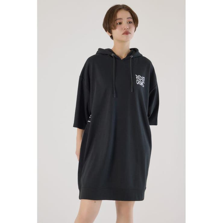 Right shoulder LOGOパーカーワンピース | RODEO CROWNS WIDE BOWL | 詳細画像9 