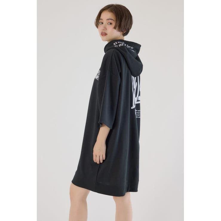 Right shoulder LOGOパーカーワンピース | RODEO CROWNS WIDE BOWL | 詳細画像11 