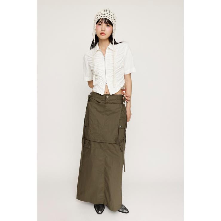 FRONT ZIP BACK OPEN ブラウス | SLY OUTLET | 詳細画像1 