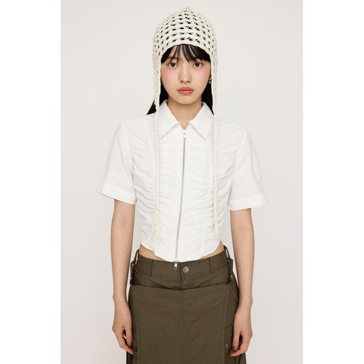 FRONT ZIP BACK OPEN ブラウス | SLY OUTLET | 詳細画像4 