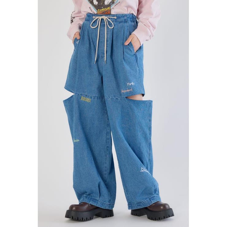 embroideryサイドジップパンツ | RODEO CROWNS WIDE BOWL | 詳細画像14 