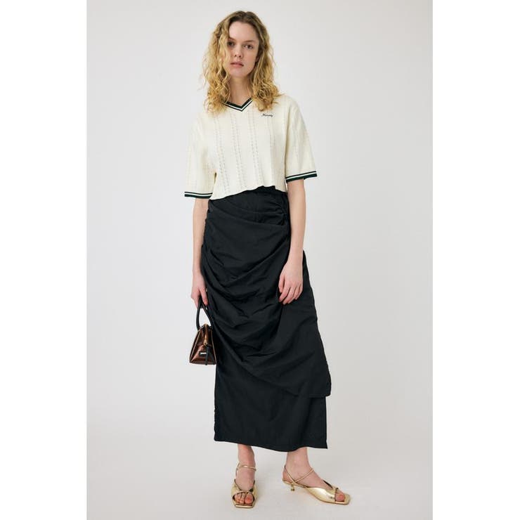 BLK | DRAWSTRING GATHER スカート | MOUSSY OUTLET