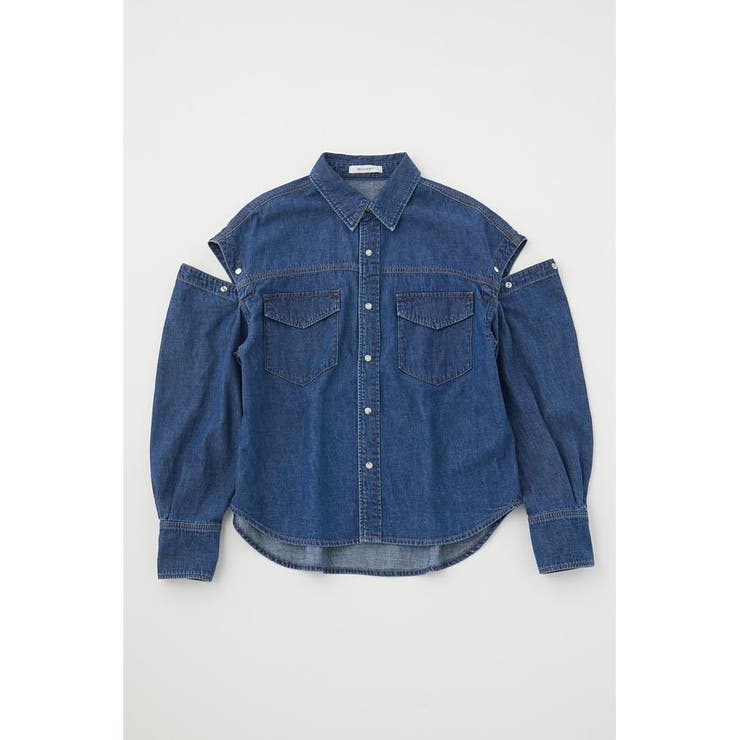 CUT OUT DENIM シャツ[品番：BJLW0024990]｜MOUSSY OUTLET