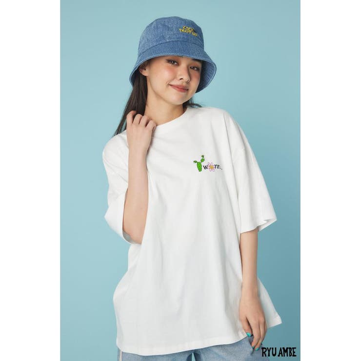 O/WHT1 | (Ryu Ambe)MOTIF刺繍Tシャツ | RODEO CROWNS WIDE BOWL