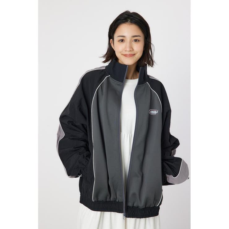 柄BLK5 | ナイロン×ジャージトラックジャケット | RODEO CROWNS WIDE BOWL