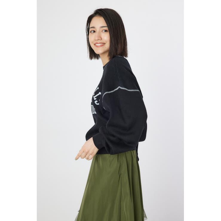 配色ステッチカレッジニットトップス | RODEO CROWNS WIDE BOWL | 詳細画像2 