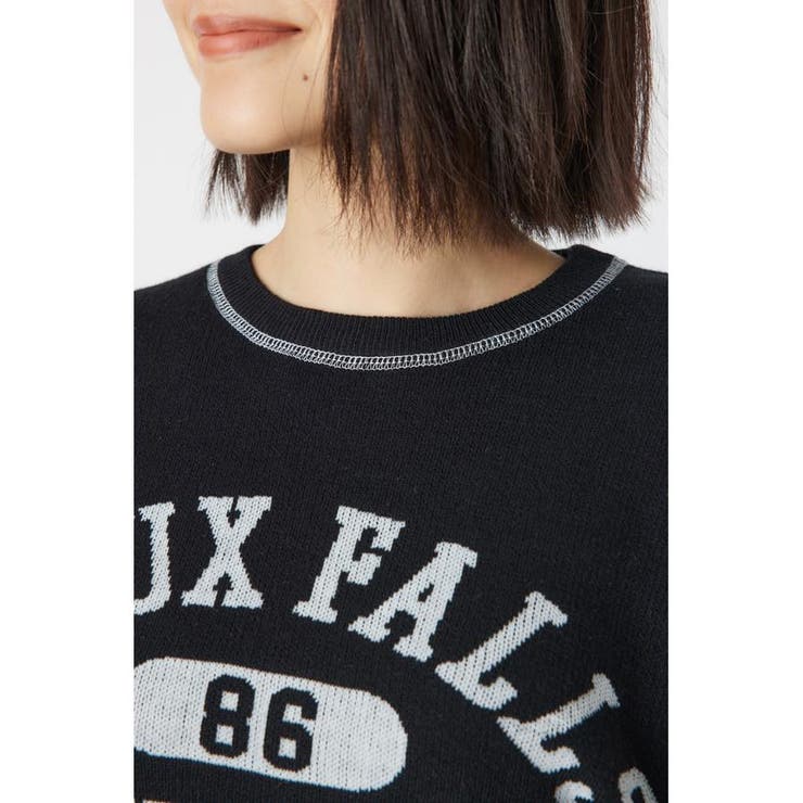 配色ステッチカレッジニットトップス | RODEO CROWNS WIDE BOWL | 詳細画像9 