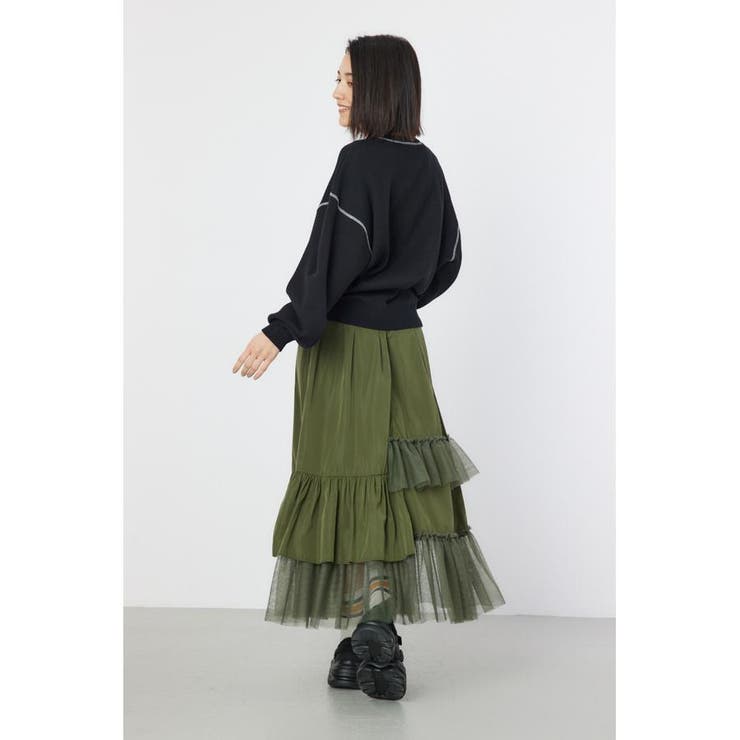 配色ステッチカレッジニットトップス | RODEO CROWNS WIDE BOWL | 詳細画像5 