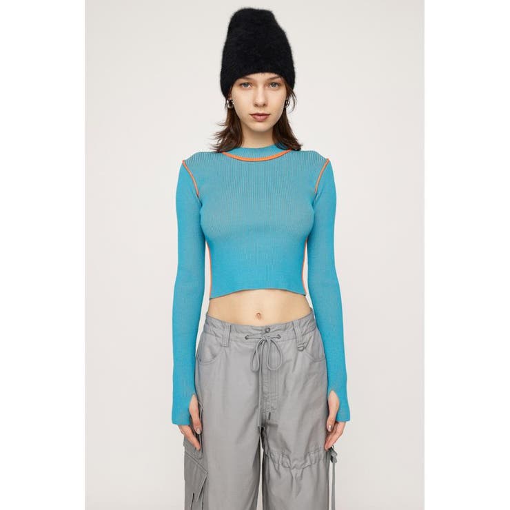 TQ | SEAM COLOR CROP RIB トップス | SLY OUTLET