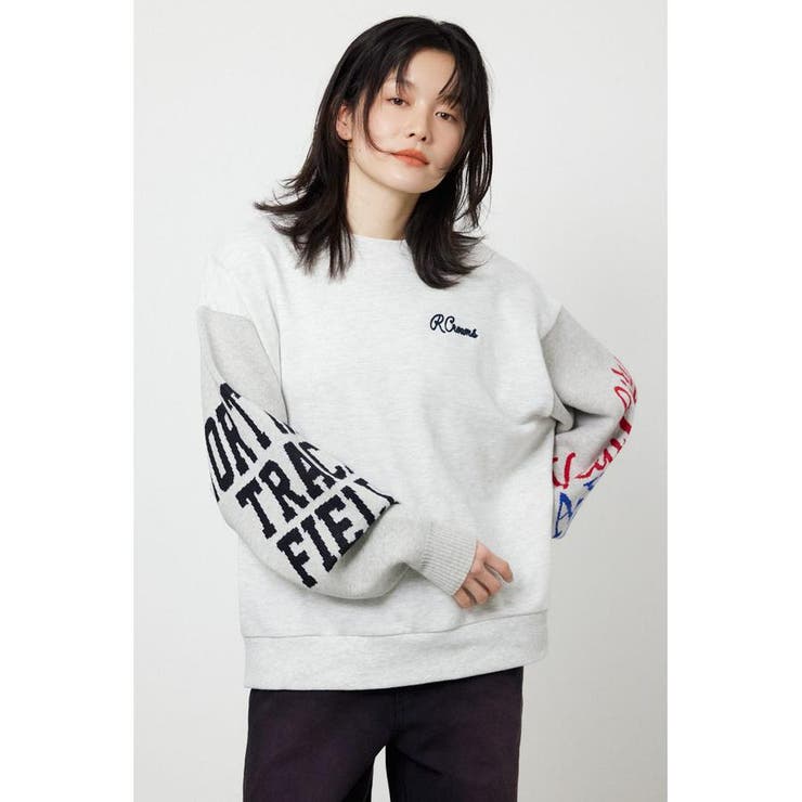 GRY | スリーブニットスウェットトップス | RODEO CROWNS WIDE BOWL