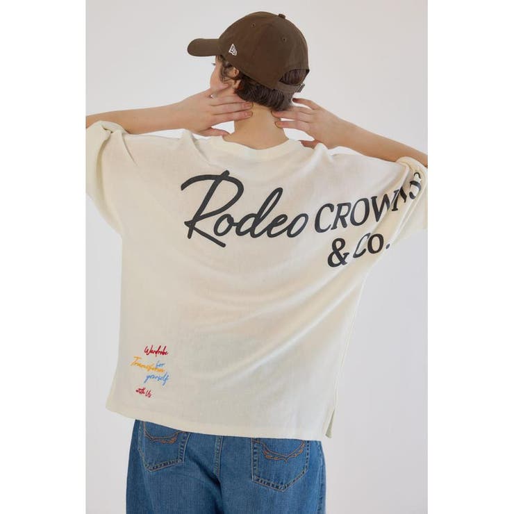 O/WHT1 | BIG LOGO5分袖ニットトップス | RODEO CROWNS WIDE BOWL