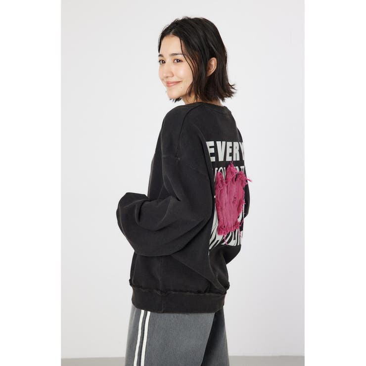 ダメージCROWNアップリケスウェット | RODEO CROWNS WIDE BOWL | 詳細画像2 