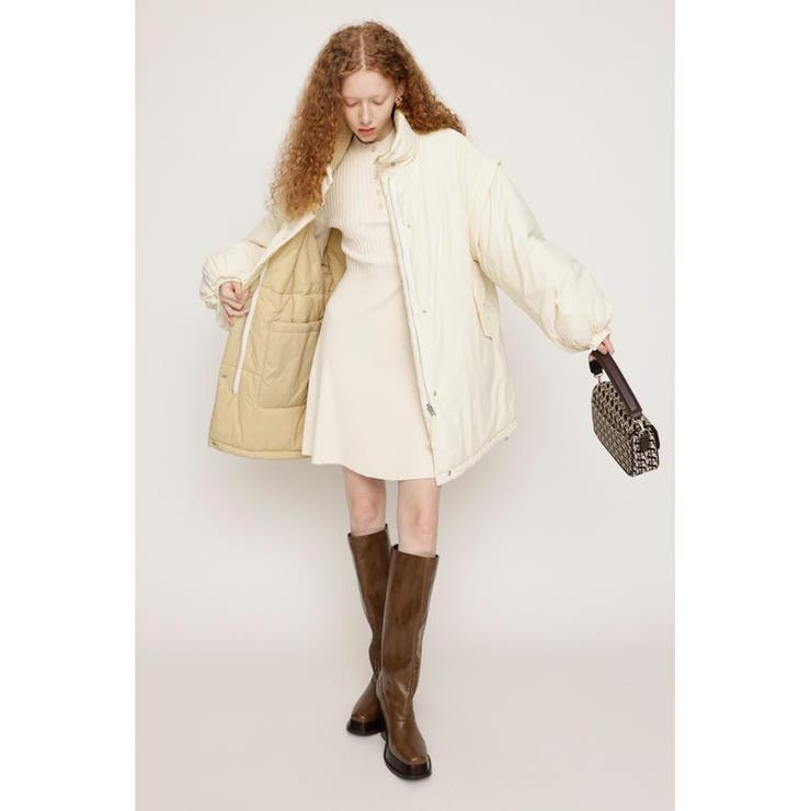 TUCK SLEEVE FLARE KNIT ショートワンピース | SLY OUTLET | 詳細画像2 
