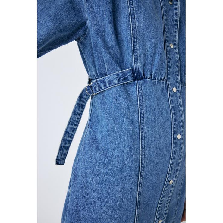 moussy SIDE BELT DENIM ドレス - ロングワンピース