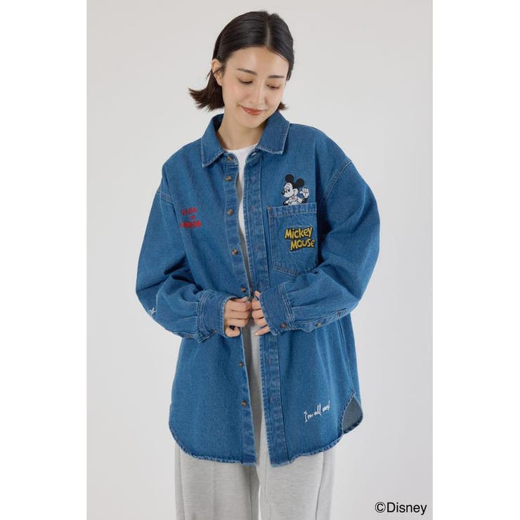 BLU | （ミッキー）DENIMシャツ | RODEO CROWNS WIDE BOWL