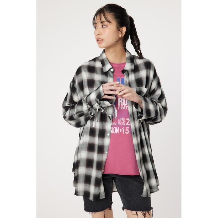 シアーオンブレチェックシャツ | RODEO CROWNS WIDE BOWL | 詳細画像1 