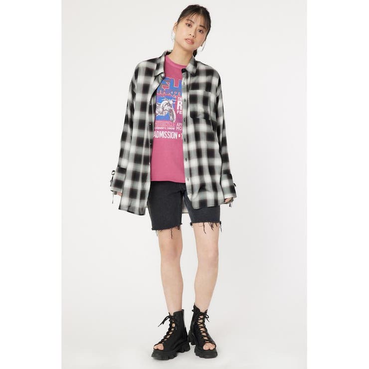 シアーオンブレチェックシャツ | RODEO CROWNS WIDE BOWL | 詳細画像4 