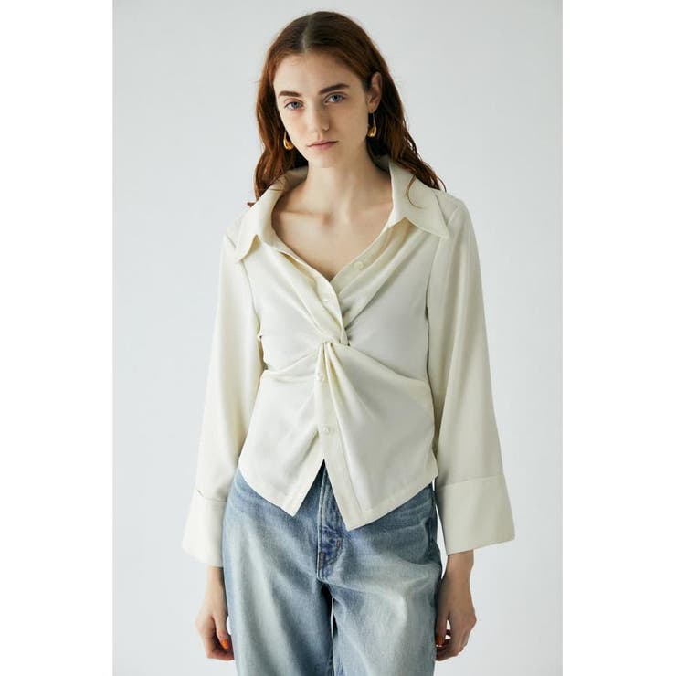 マウジー  完売　白　ブラウス MOUSSY（マウジー） ブラウス シャツ 「26年SS新作」LACE TRIMMED