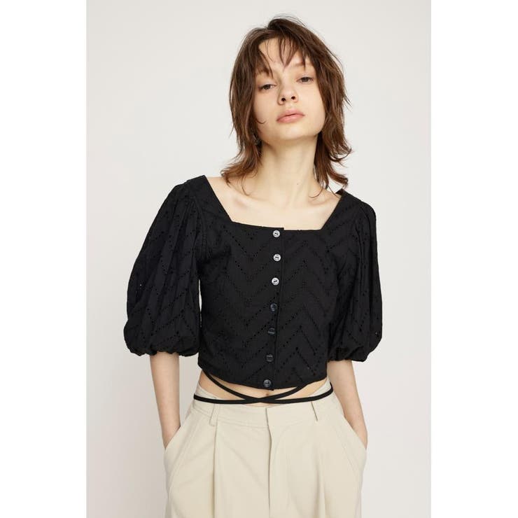 FRONT BUTTON LACE PUFF トップス | SLY OUTLET | 詳細画像15 