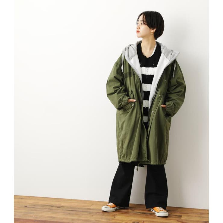 sacai コットンナイロン モッズコート-