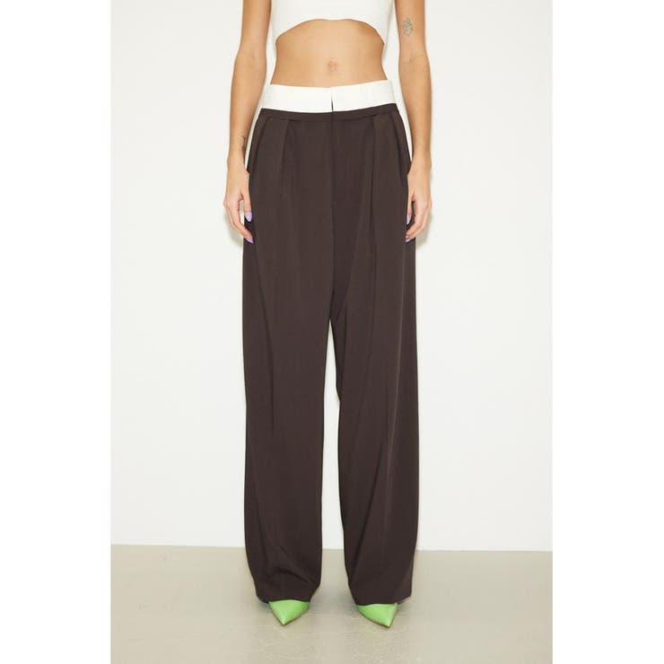 WAIST FOLD MANISH トラウザー | SLY OUTLET | 詳細画像3 