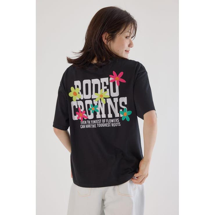 BLK | フラワークロスパッチTシャツ | RODEO CROWNS WIDE BOWL