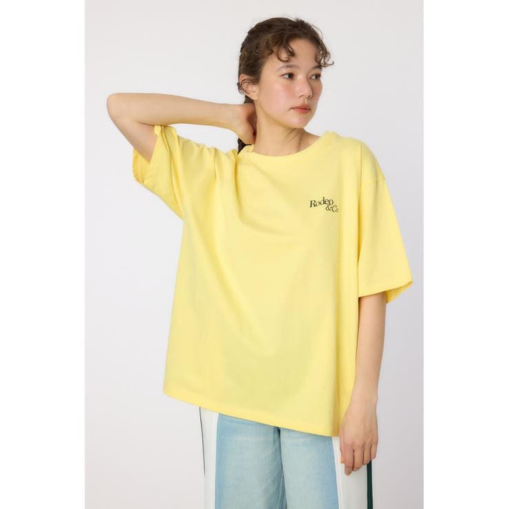 YEL | Flower Logo Embroidery Tシャツ | RODEO CROWNS WIDE BOWL