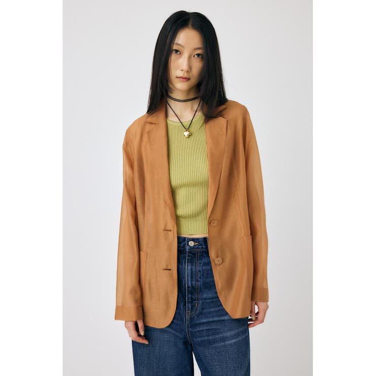 L/BRN1 | SHEER ジャケット | MOUSSY OUTLET