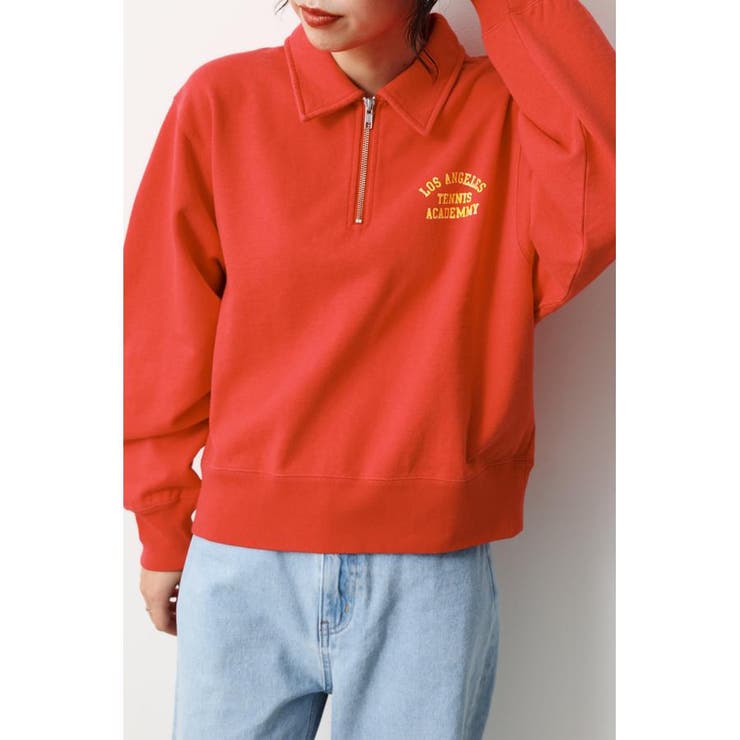 RED | GOOD OLDハーフジップスウェットトップス | RODEO CROWNS WIDE BOWL